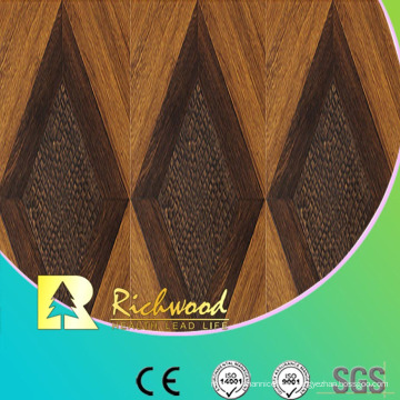 12.3mm Woodgrain Texture Walnut V-Grooved Water Resistant Laminbate Floor